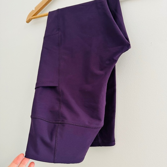 Old Navy Active Power Soft High Rise Leggings Go Dry Purple With Pockets - Picture 2 of 8
